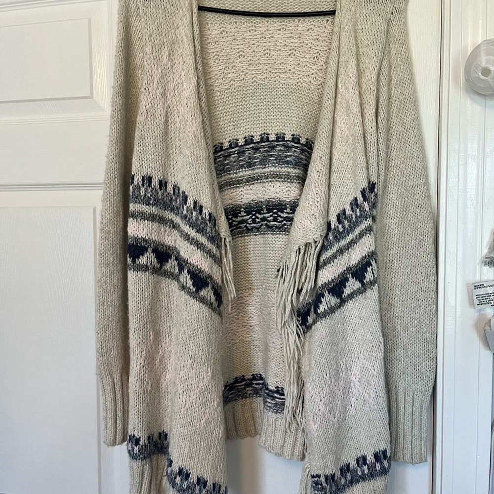Abercrombie & Fitch Cream and Black Cardigan